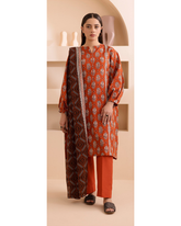 3-PC unstitched Printed Lawn By Zellbury | 0244